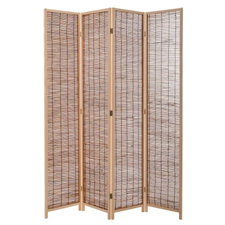 4 PANEL WOOD ROOM DIVIDER 160X180CM