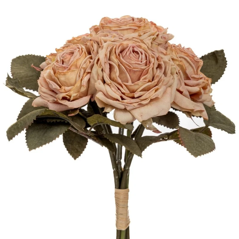 ARTIFICIAL PINK BEIGE ROSE BOUQUET