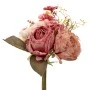ARTIFICIAL PINK ROSE AND FORGET ME NOT BOUQUET