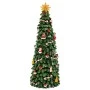 XMAS GREEN COLOUR RESIN WINDING TREE WITH LIGHT, MUSIC AND MOVEMENT 11X11X30CM