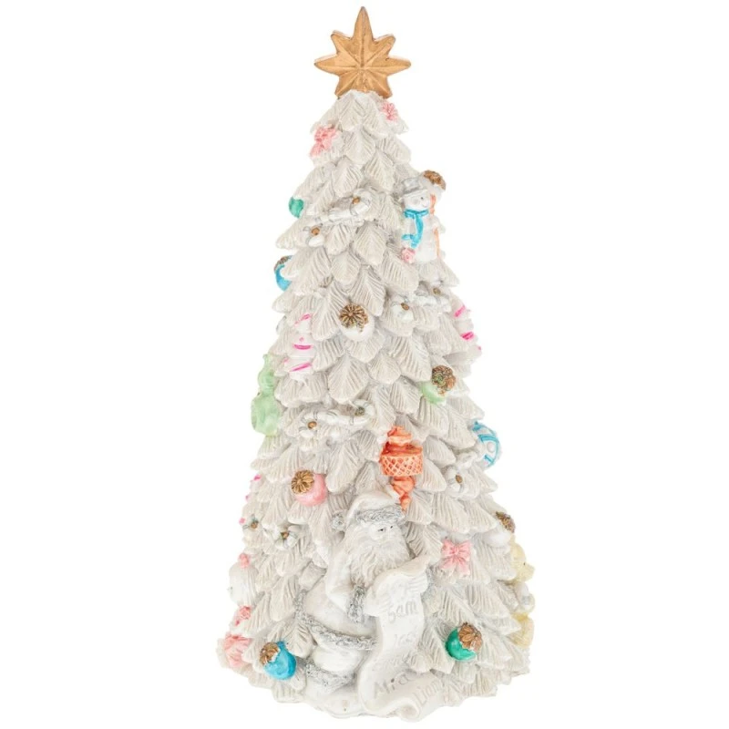 XMAS SNOWY RESIN WINDING TREE WITH MUSIC AND MOVEMENT 12X12X14,5CM