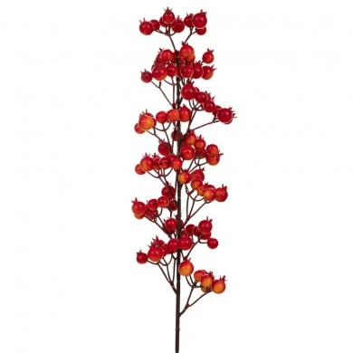 ARTIFICIAL BRANCH WITH RED BERRIES 75CM