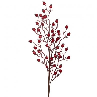 ARTIFICIAL BRANCH WITH RED BERRIES 75CM