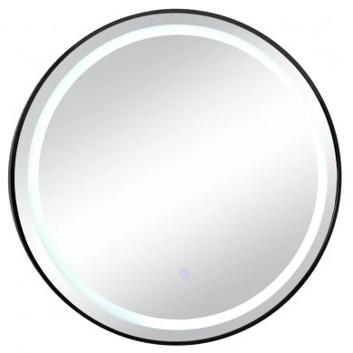 BLACK CIRCLE MIRROR TOUCH SCREEN LED LIGHT D70CM