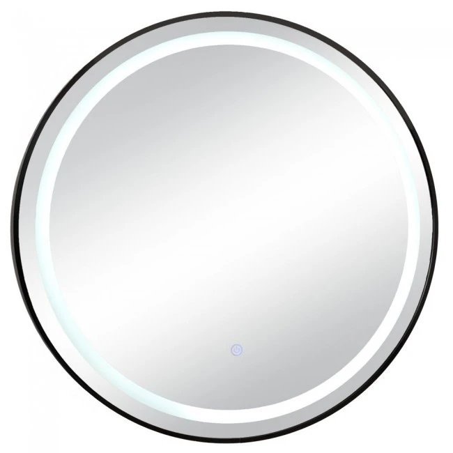 BLACK CIRCLE MIRROR TOUCH SCREEN LED LIGHT D70CM