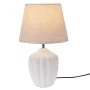 WHITE CERAMIC LAMP WITH WHITE HAT D20X31,5CM