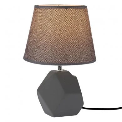 GREY CERAMIC LAMP WITH HAT D20Χ29.5CM