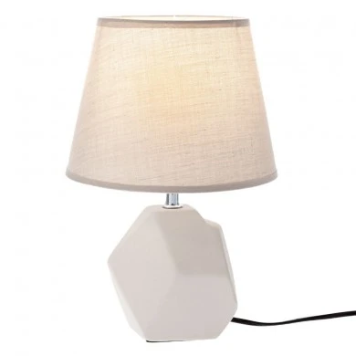 WHITE CERAMIC LAMP WITH HAT D20Χ29.5CM