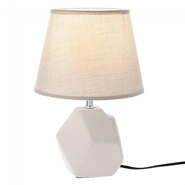 WHITE CERAMIC LAMP WITH HAT D20Χ29.5CM