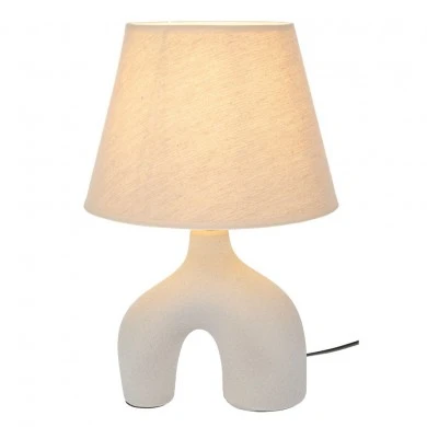 ELEPHANT CERAMIC LAMP WITH CRΘME HAT