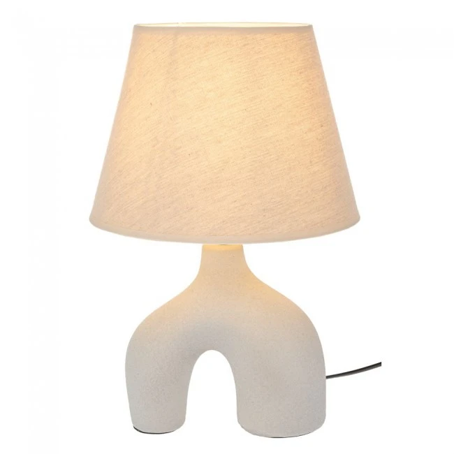 ELEPHANT CERAMIC LAMP WITH CRΘME HAT