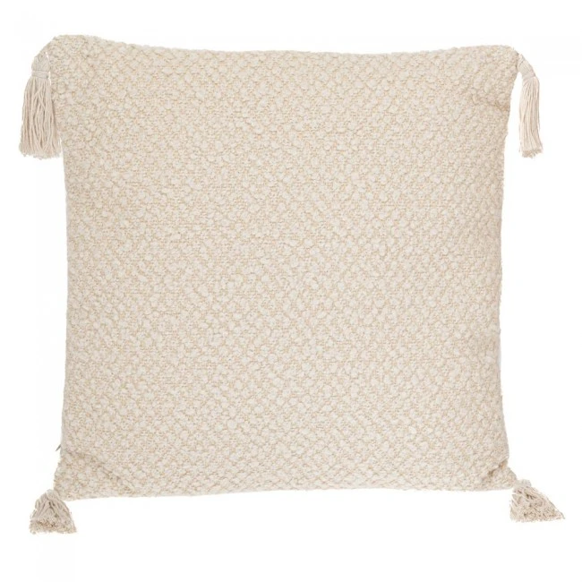 CRΘME FABRIC PILLOW WITH TASSELS 43X43CM