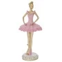 GOLD POLYRESIN BALARINA WITH PINK DRESS 15X15X37CM