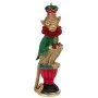 GOLD POLYRESIN MONKEY WITH GREEN COSTUME SITTING 11X10X34CM