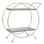 GOLD TWO-STORY METAL PLATE WITH MIRROR D39,5X17X43CM