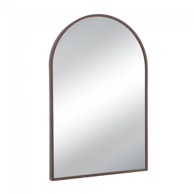 BROWN METAL ARCH MIRROR 40X60CM