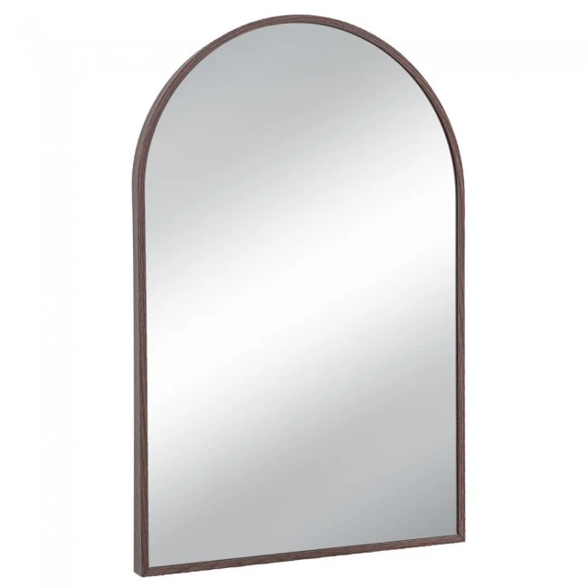 BROWN METAL ARCH MIRROR 60X90CM