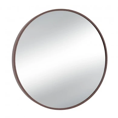 BROWN CIRCLE METAL MIRROR D50CM