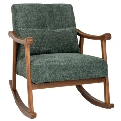 LOUNGE ΚΟΥΝΙΣΤΗ ΠΟΛΥΘΡΟΝΑ ΑΠΟ ΞΥΛΟ ΚΑΟΥΤΣΟΥΚ ΜΕ ΠΕΤΡΟΛ ΜΠΟΥΚΛΕ ΥΦΑΣΜΑ 83Χ60Χ80ΕΚ