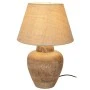 TABLE LAMP MADE OF MANGO WOOD WITH CREAM SHADE