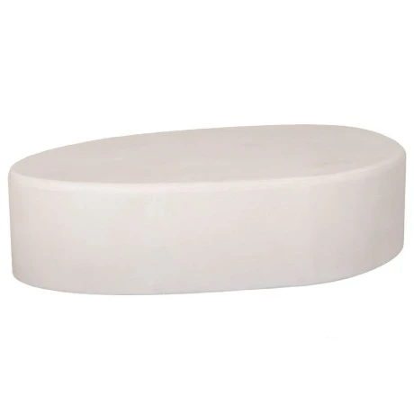 WHITE  MDF COFFEE TABLE WITH IRREGULAR SHAPE 115X58X30CM