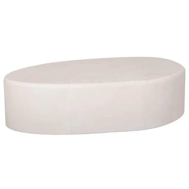 WHITE  MDF COFFEE TABLE WITH IRREGULAR SHAPE 115X58X30CM