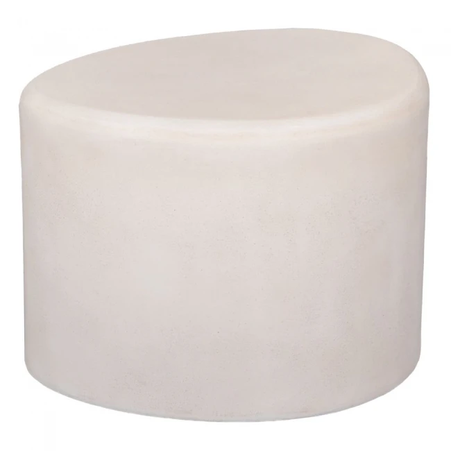 WHITE  MDF SIDE TABLE WITH IRREGULAR SHAPE 50X40X35CM