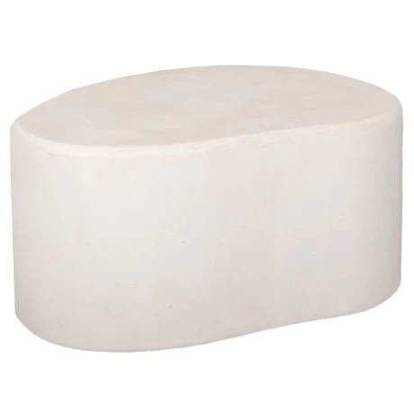 WHITE  MDF SIDE TABLE WITH IRREGULAR SHAPE 80X53X40CM