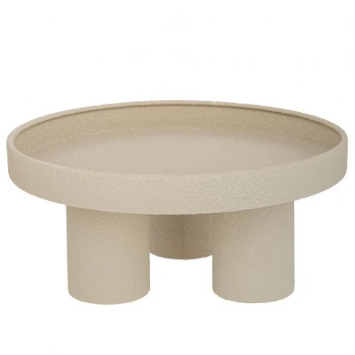 ΚΡΕΜ ΜΕΤΑΛΛΙΚΗ ΣΤΡΟΓΓΥΛΗ ΠΙΑΤΕΛΑ ΜΕ ΠΟΔΑΡΑΚΙΑ 30Χ30Χ13ΕΚ