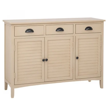 ΞΥΛΙΝΟΣ ΜΠΟΥΦΕΣ ΣΕ ΜΠΕΖ ΧΡΩΜΑ ΜΕ 3 ΠΟΡΤΕΣ AND 3 ΣΥΡΤΑΡΙΑ 105Χ35Χ75ΕΚ