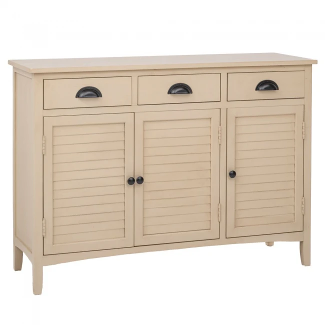 ΞΥΛΙΝΟΣ ΜΠΟΥΦΕΣ ΣΕ ΜΠΕΖ ΧΡΩΜΑ ΜΕ 3 ΠΟΡΤΕΣ AND 3 ΣΥΡΤΑΡΙΑ 105Χ35Χ75ΕΚ