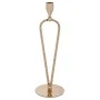 GOLD METAL CANDLEHOLDER ON ROUND METAL BASE 10X10X31CM