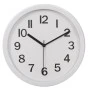 DECO ROUND METAL WALL CLOCK IN WHITE COLOR D22CM