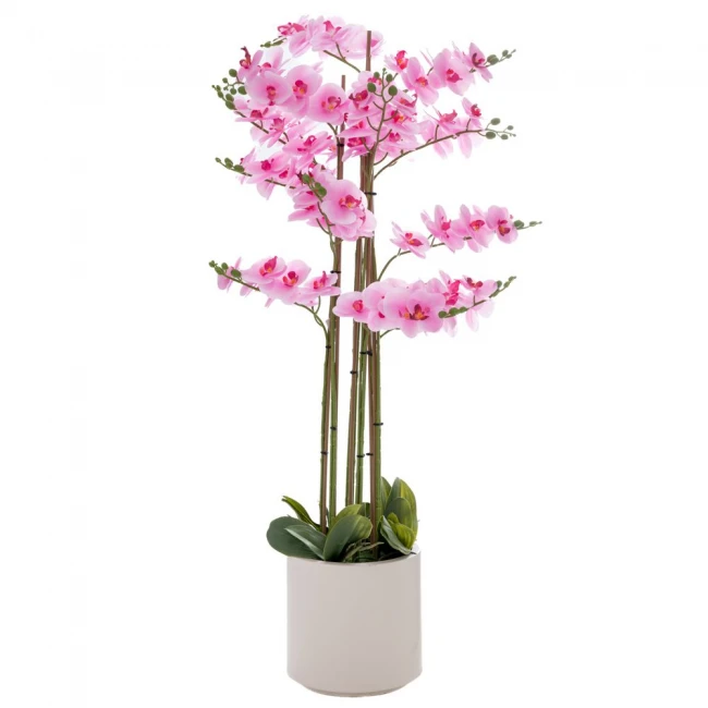 ΡΟΖ ΟΡΧΙΔΕΑ PHALAENOPSIS ΣΕ ΕΚΡΟΥ ΚΕΡΑΜΙΚΟ ΚΑΣΠΩ 127ΕΚ
