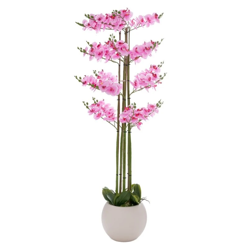 ARTIFICIAL PINK ORCHID PHALAENOPSIS IN CERAMIC POT 160CM