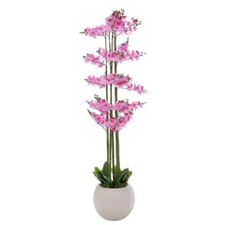 ARTIFICIAL PINK ORCHID PHALAENOPSIS IN CERAMIC POT 190CM