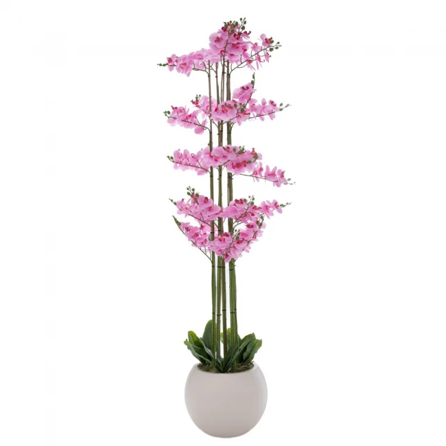 ARTIFICIAL PINK ORCHID PHALAENOPSIS IN CERAMIC POT 190CM