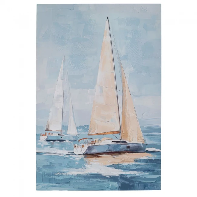 SAIL BOATS ΠΙΝΑΚΑΣ ΤΥΠΩΜΕΝΟΣ ΣΕ ΚΑΜΒΑ 80Χ120ΕΚ
