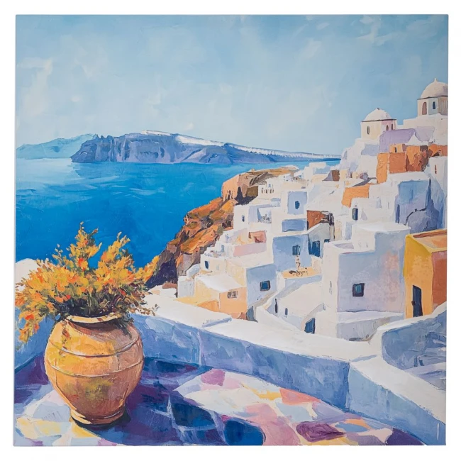 GREEK ISLAND ΠΙΝΑΚΑΣ ΣΕ ΤΥΠΩΜΕΝΟ ΚΑΜΒΑ 80Χ80ΕΚ