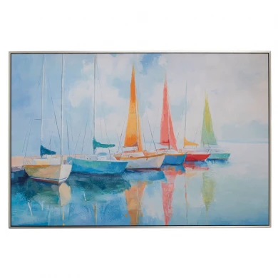 BOATS ΠΙΝΑΚΑΣ ΤΥΠΩΜΕΝΟΣ ΣΕ ΚΑΜΒΑ ΜΕ ΜΑΥΡΗ ΑΣΗΜΙ ΚΟΡΝΙΖΑ 120Χ80ΕΚ