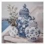 PLANT PAINTING ON PRINTED CANVAS 80X80CM