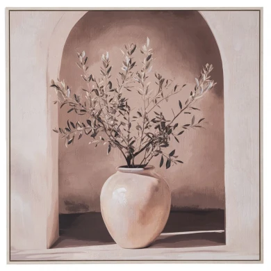 PLANT ΠΙΝΑΚΑΣ ΣΕ ΤΥΠΩΜΕΝΟ ΚΑΜΒΑ ΜΕ ΛΕΥΚΗ ΠΑΛΑΙΩΜΕΝΗ ΚΟΡΝΙΖΑ 80Χ80ΕΚ