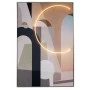 CYCLE WITH LED LIGHT PAINTING WITH SILVER FRAME ON PRINTED CANVAS 80X120CM