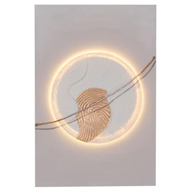 ΠΙΝΑΚΑΣ ΚΥΚΛΟΣ ΕΛΑΙΟΓΡΑΦΙΑ WITH LED LIGHT ΣΕ ΤΥΠΩΜΕΝΟ ΚΑΜΒΑ 60Χ90ΕΚ