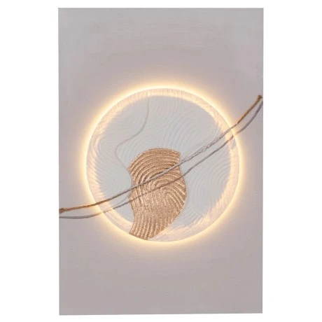 CYCLE OIL PAINTING WITH LED LIGHT ON PRINTED CANVAS 60X90CM