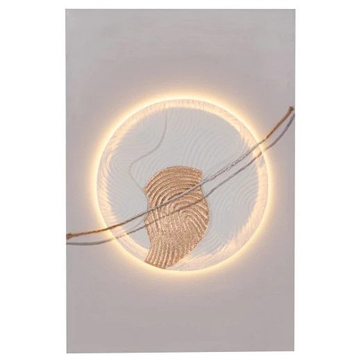 ΠΙΝΑΚΑΣ ΚΥΚΛΟΣ ΕΛΑΙΟΓΡΑΦΙΑ WITH LED LIGHT ΣΕ ΤΥΠΩΜΕΝΟ ΚΑΜΒΑ 60Χ90ΕΚ