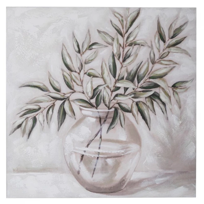 PLANT ΠΙΝΑΚΑΣ ΕΛΑΙΟΓΡΑΦΙΑ ΣΕ ΤΥΠΩΜΕΝΟ ΚΑΜΒΑ 80Χ80ΕΚ