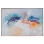 MULTICOLOR ABSTRACT OIL PAINTING WITH NATURAL FRAME ON PRINTED CANVAS 120X80CM