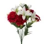 ARTIFICIAL CREAM WHITE LILLIES BUSH POTTED