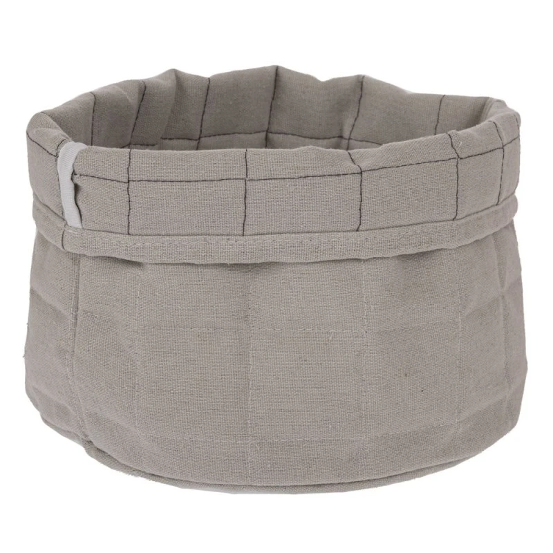 GREY SOFT BAG BASKET D24X15CM